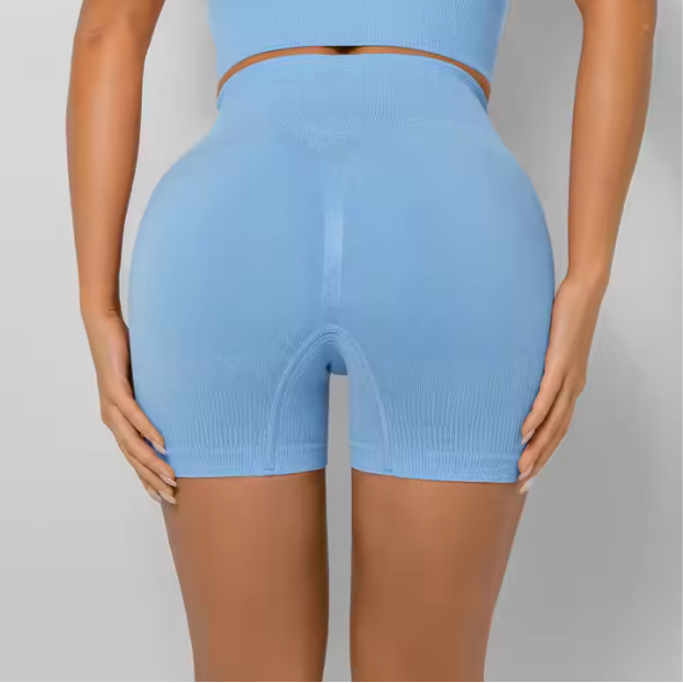 Custom Logo Fitness Yoga Wear workout Pants Gym Girl Short Leggings Seamless Butt Lift Compression Scrunch Butt Shorts For Women