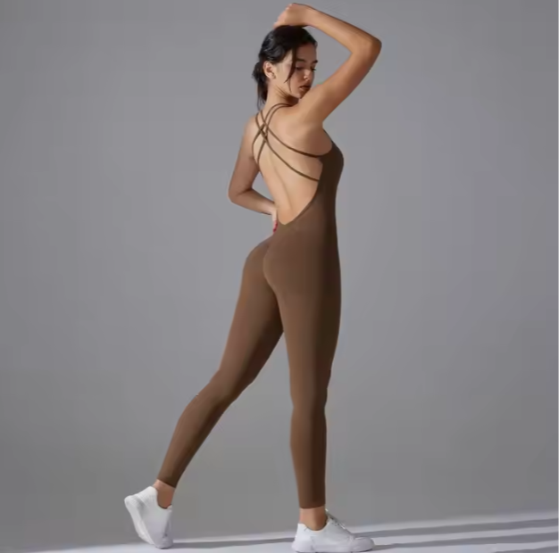 Custom Yoga Sport Jumpsuit Unitard Bodysuit Workout Gym Jumpsuit Fitness Rompers Women One Piece Yoga Jumpsuit For Women 2024