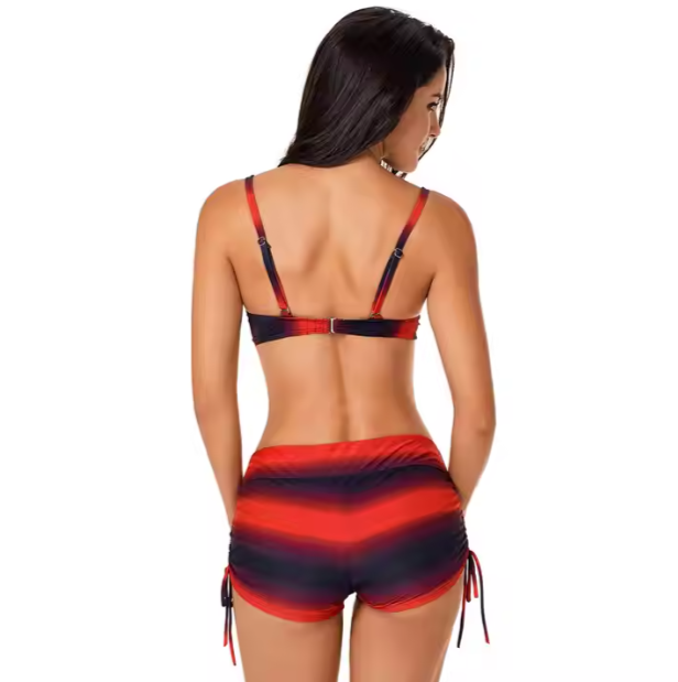 Model wears Gisele TENCEL™ Modal Rib Relaxed Short PJ Set in Graphite.