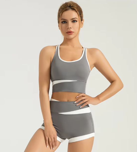 Hot Sale Women Yoga Leggings Set Fitness Workout High Waist Athletic Wear Ribbed Scrunch Booty Gym Shorts Yoga Set