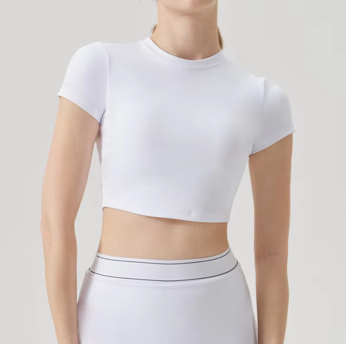 New Sports Vest T-shirt Quick-drying Yoga Wear Short-sleeved Running Gym Top Outdoor Yoga Top Fitness Wear