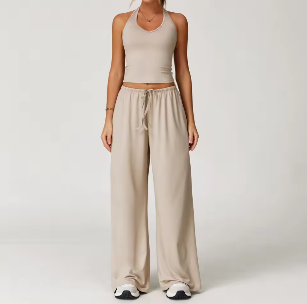 Breathable Yoga Set Quick-drying Beauty Back Tank Tops Sportswear Set Casual Running Fitness Wear for Women