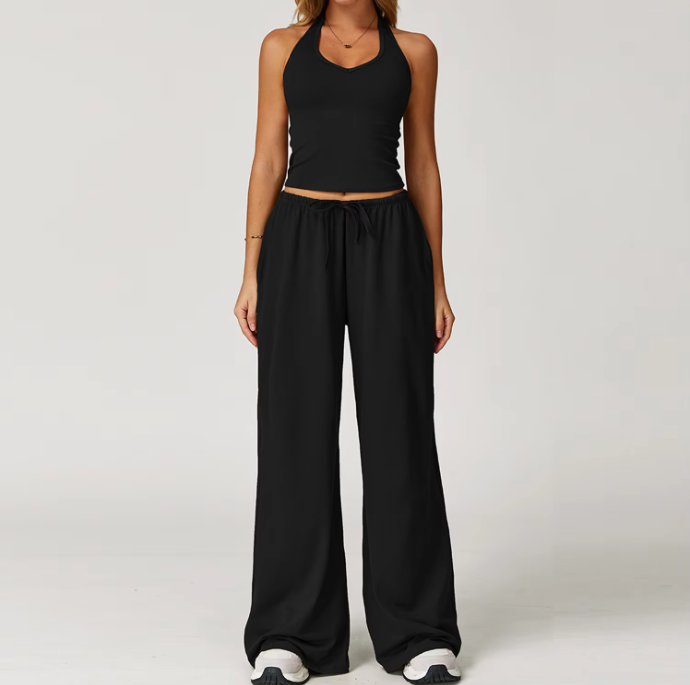 Breathable Yoga Set Quick-drying Beauty Back Tank Tops Sportswear Set Casual Running Fitness Wear for Women